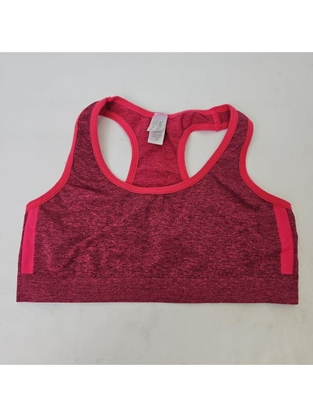 Sofra Youth Active Sports Bras for Girls Pink Size Medium M Yoga Gym Workout